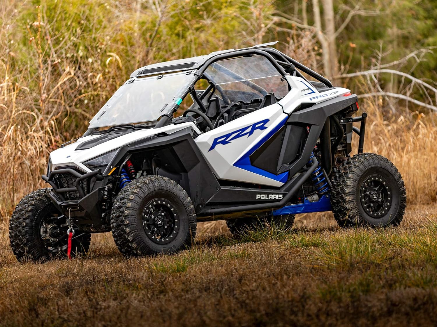 SuperATV Rock Sliders Nerf Bars Tree Kickers for 2020+ Polaris RZR PRO XP | Wrinkle Black | Powder-Coat Finish | Bolt-on Mounting | Easy Install