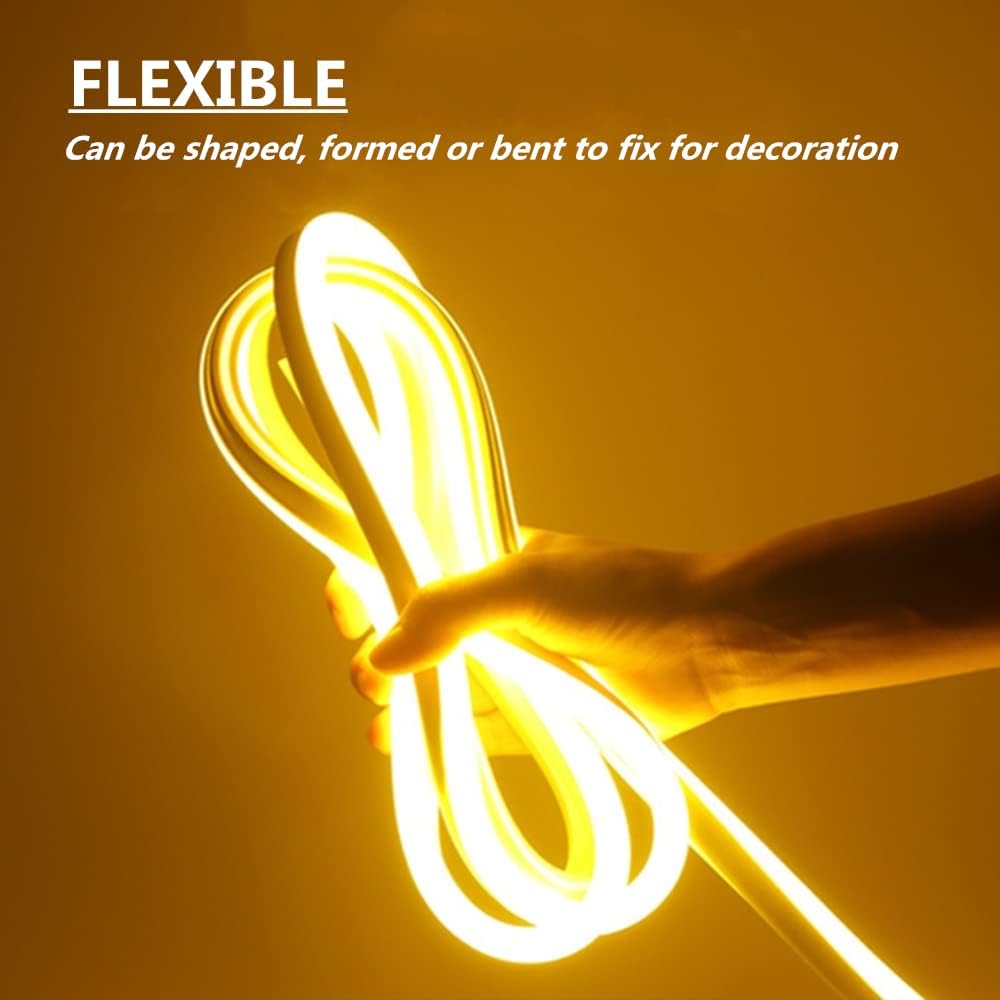 Mektov Neon Neon RGB LED Strip Light, AC 110V/Multi-Colors/Dimmable/Multi-Modes/Waterproof/Flexible LED Rope Light with Remote (32.8ft/10m, RGB) Pack of 2