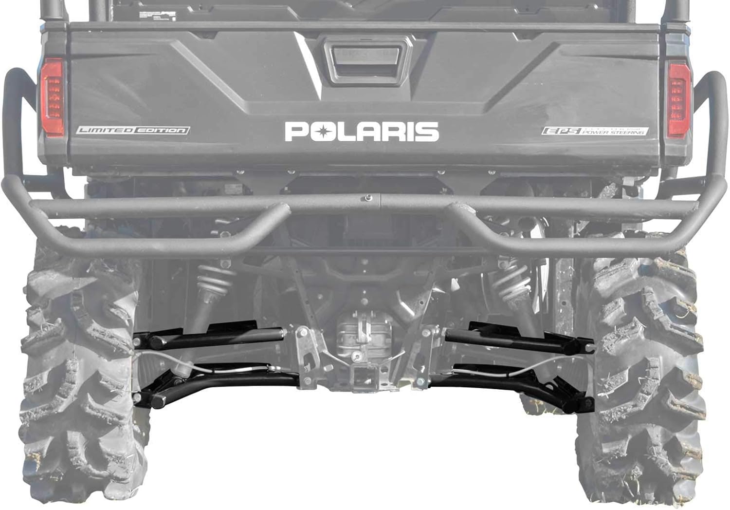 SuperATV High Clearance Rear A Arms / Control Arm for Polaris Ranger Full Size XP 900 / Crew (2013+) - Black