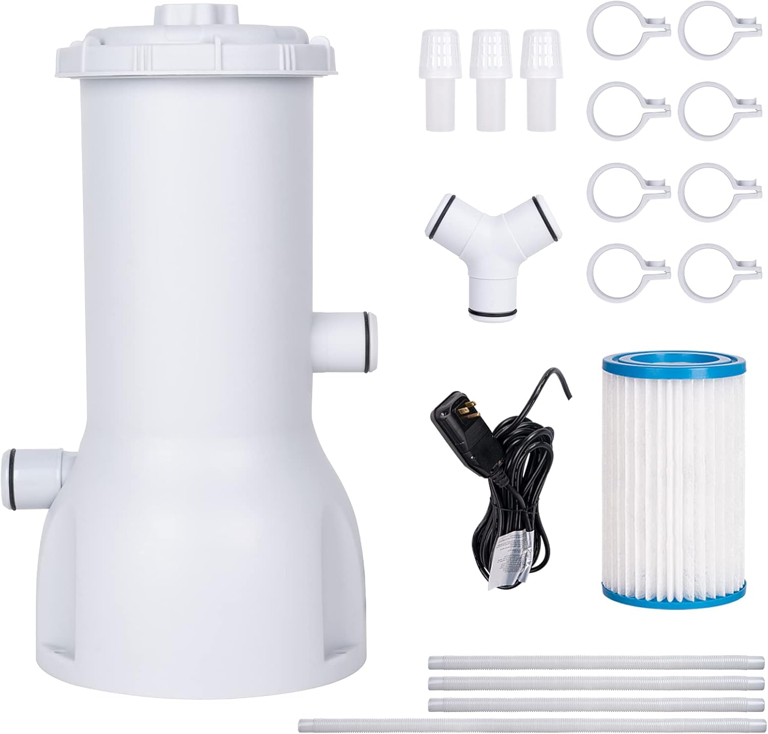 Future Way Pool Pump Compatible with Intex, Bestway, Summer Waves Above Ground Pool, Swimming Pool Filter Pump 1000 GPH, 110-120V with GFCI Pack of 2