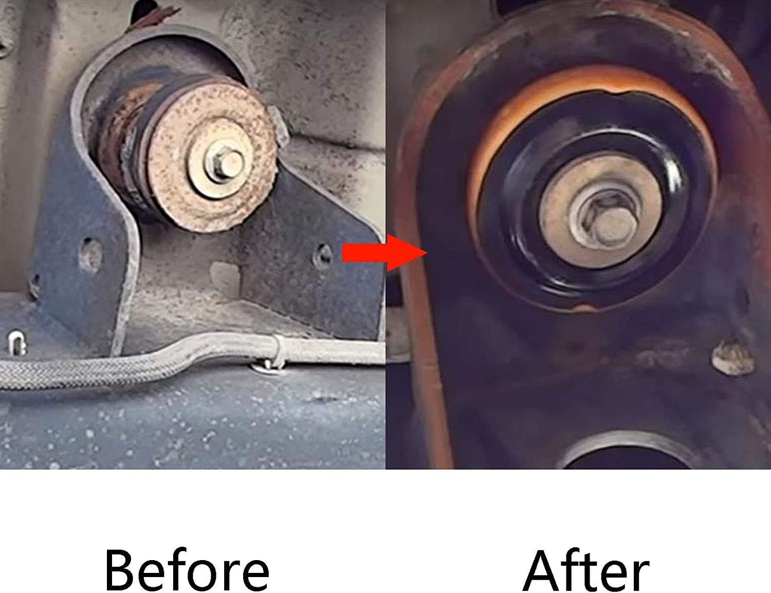 KF04050BK Polyurethane Body Mount Bushing Kit Replacement for F250 F350 2WD/4WD 1999-2018 (Black) Pack of 2