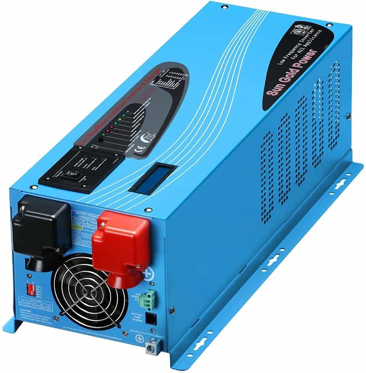 4000W Peak 12000W DC 48V to AC 120V Pure Sine Wave Power Inverter with Battery Charger Low Frequency Solar Inverter Charger LCD Manufactured by SunGoldPowerCo.,Ltd