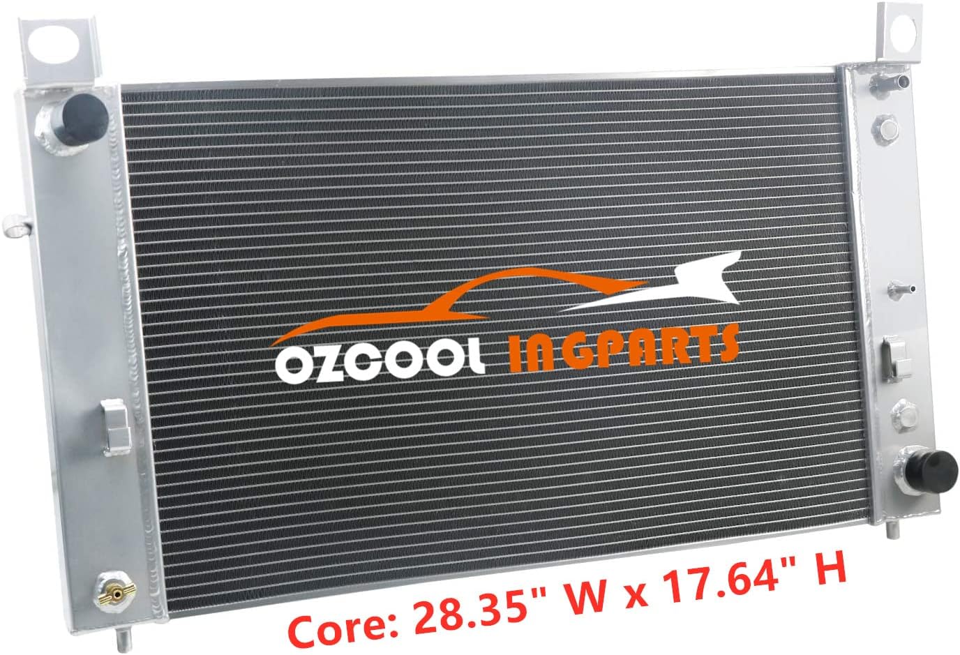 OzCoolingParts 3 Row Core All Aluminum Radiator for 1999-2012 00 01 02 03 07 08 09 11 Chevy GMC Silverado 1500 2500 Suburban/Tahoe/Yukon/Escalade 4.8L 5.3L
