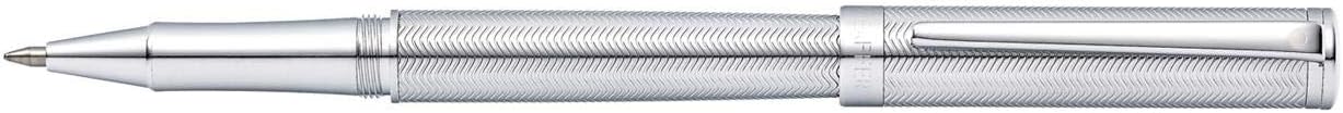 Sheaffer Intensity Engraved Chrome Ballpoint Pen with Chrome Cap and Trim Pack of 2
