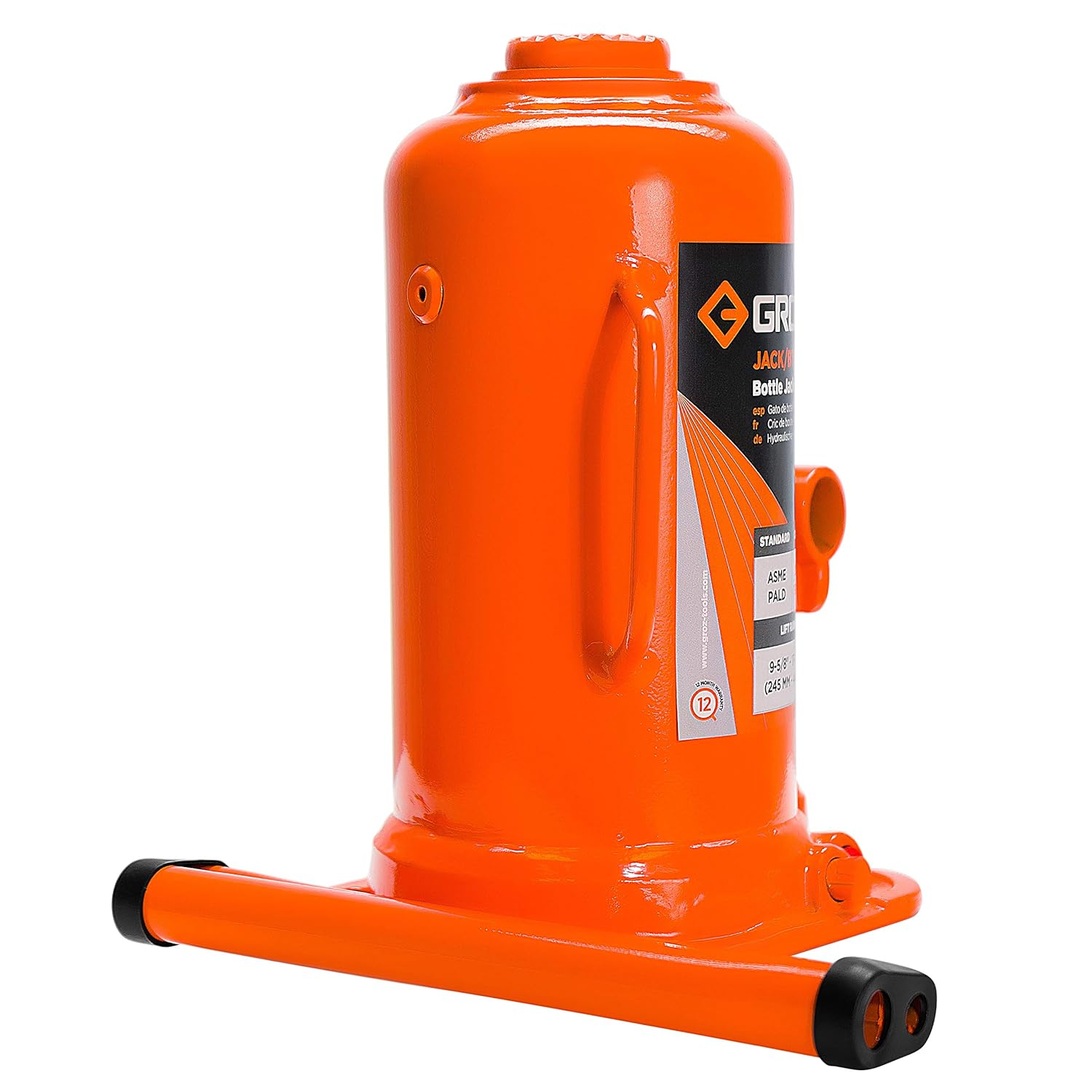 Groz 61715 20Ton Welding Type Bottle Jack With Load limiting Device Pack of 2