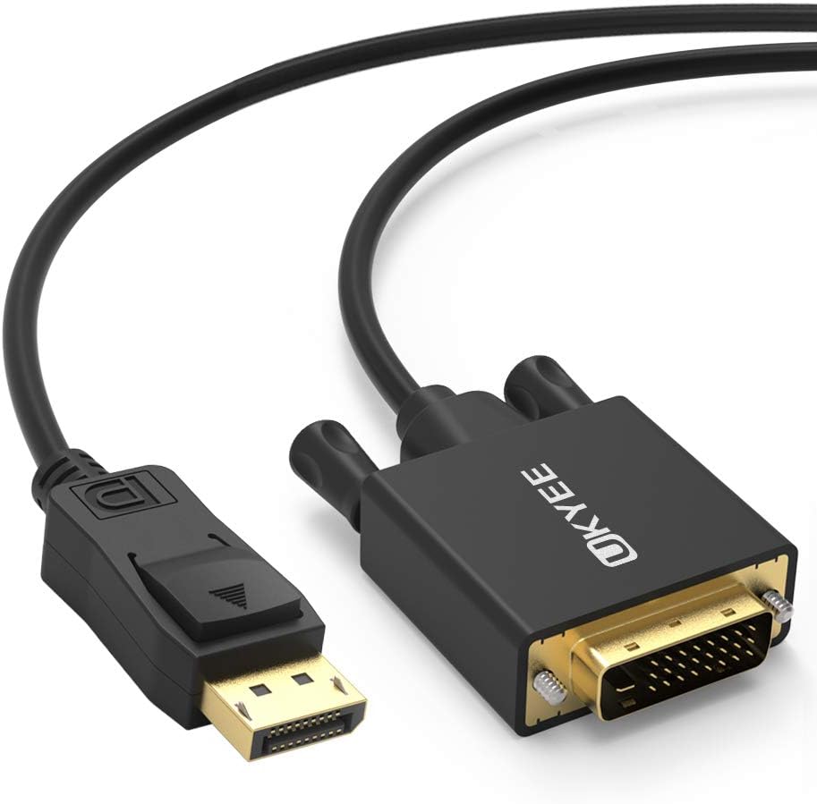 Displayport to DVI Cable 6ft 10-Pack, UKYEE Display Port (DP) to DVI Adapter Cord Male to Male Compatible with Computer,Laptop,PC,Monitor,Projector,HDTV -Black Pack of 2