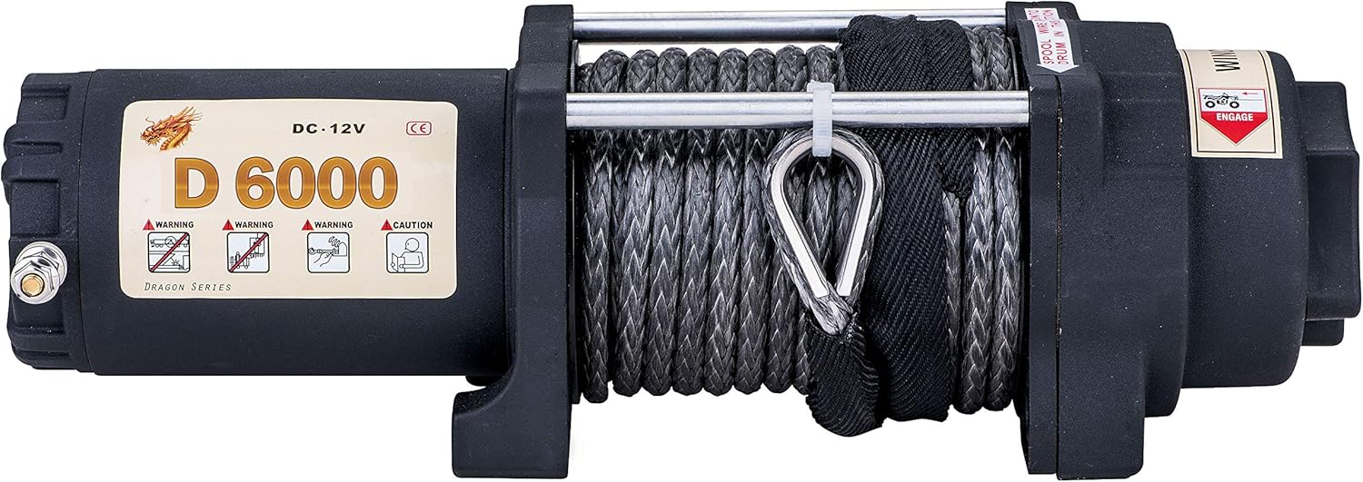 SINOKING 6000lb 12V Winch, UTV&ATV Winch with 1/4