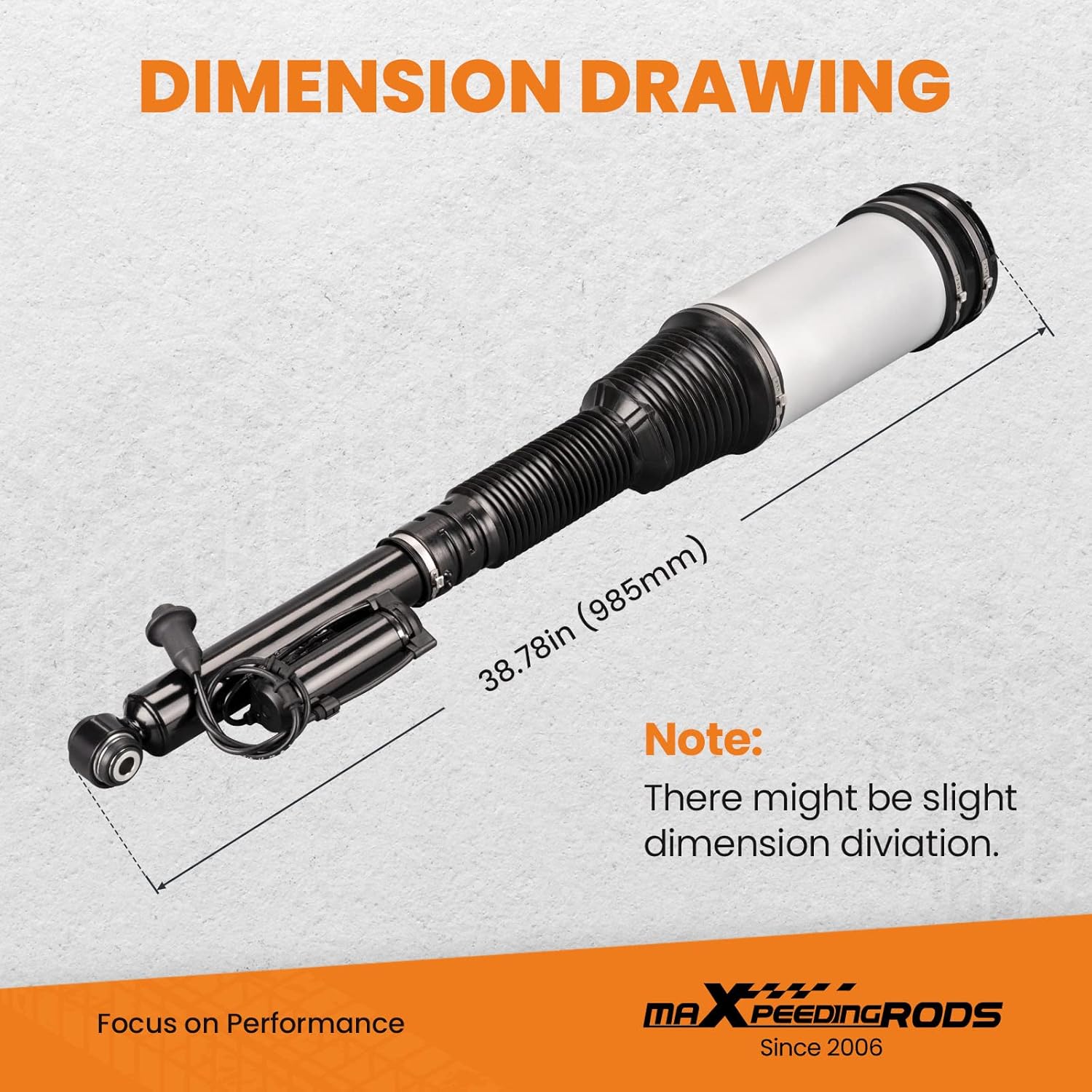 maXpeedingrods Rear Air Suspension Strut for Mercedes-Benz W220 S430 S500 S55AGM S600 (2000-2006) Without ABC/4matic 2203205013