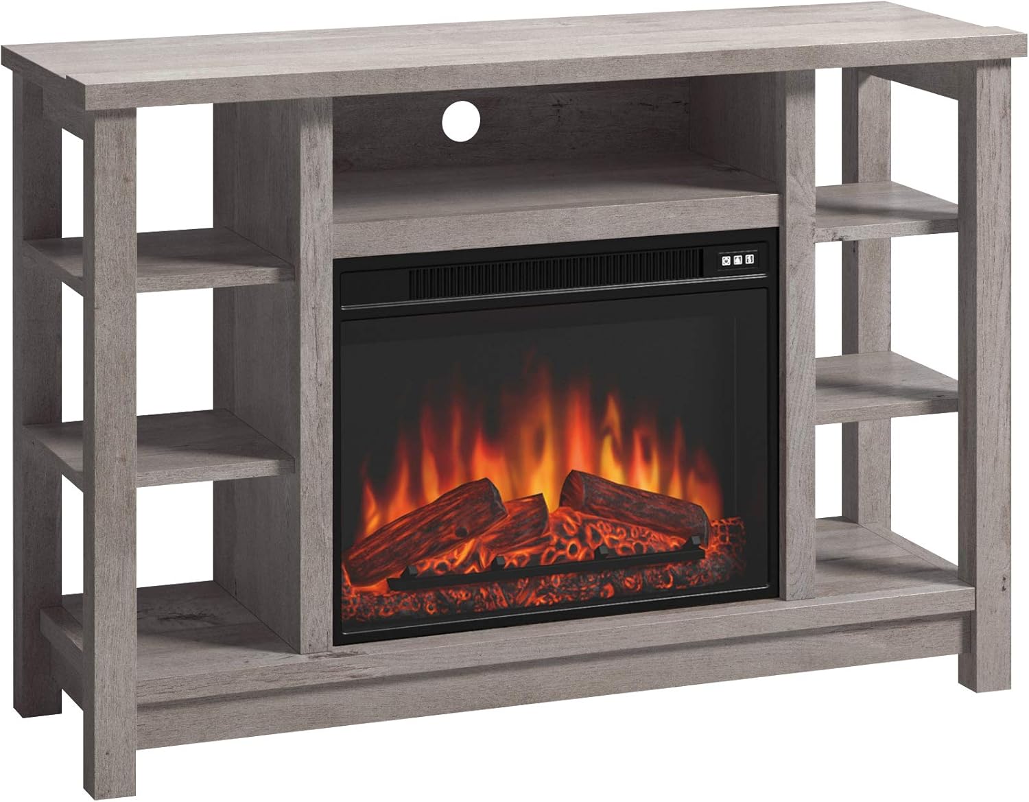 Sauder Media Fireplace Credenza, for Tv's up to 65
