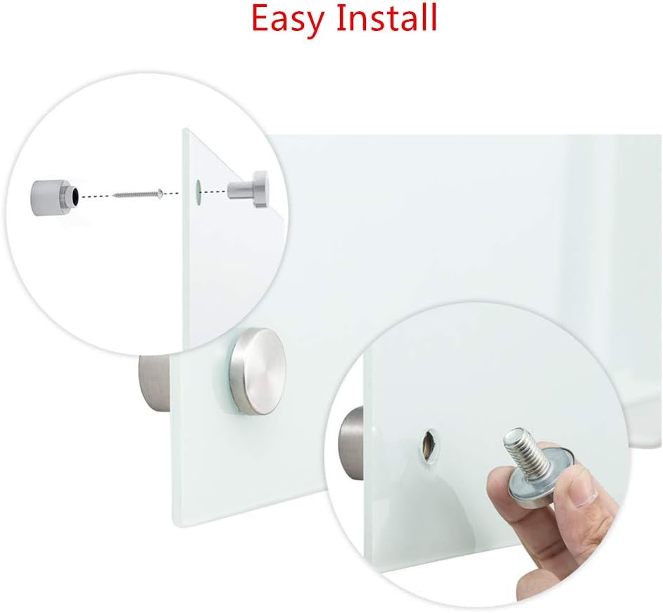 Glass Whiteboard, Dry Erase Glass Magnetic White Board 4' x 3' ,White Surface