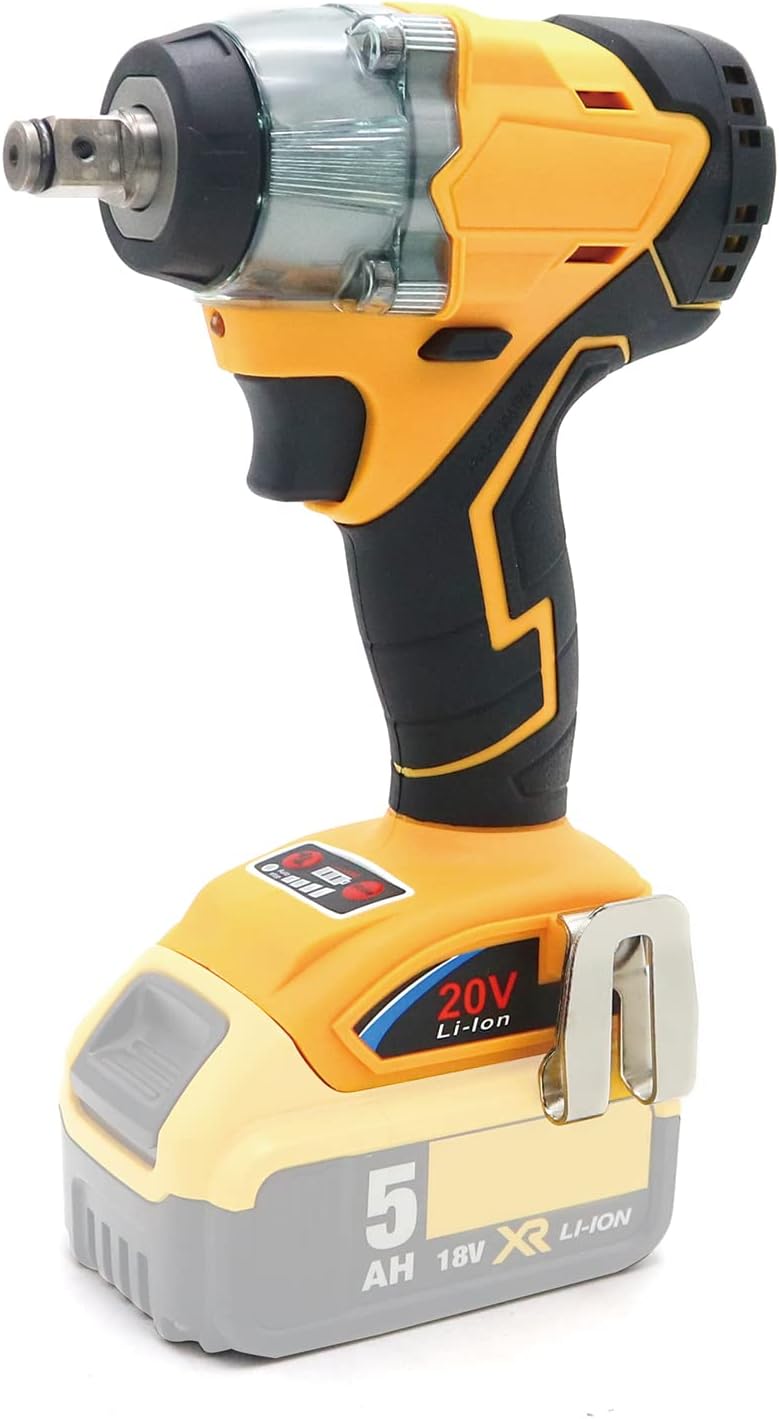 FSYAO 20V 1/2 inch cordless impact wrench-brushless, 350 ft-lbs maximum torque, 4-speed adjustment, automatic start and stop.(Host only/Without battery).