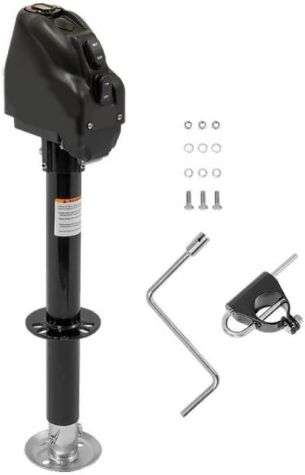 Draw-Tite Powered Trailer Jack | Drive Tongue | A-Frame | 17in. Travel | Black Case | Rating 4000lbs.