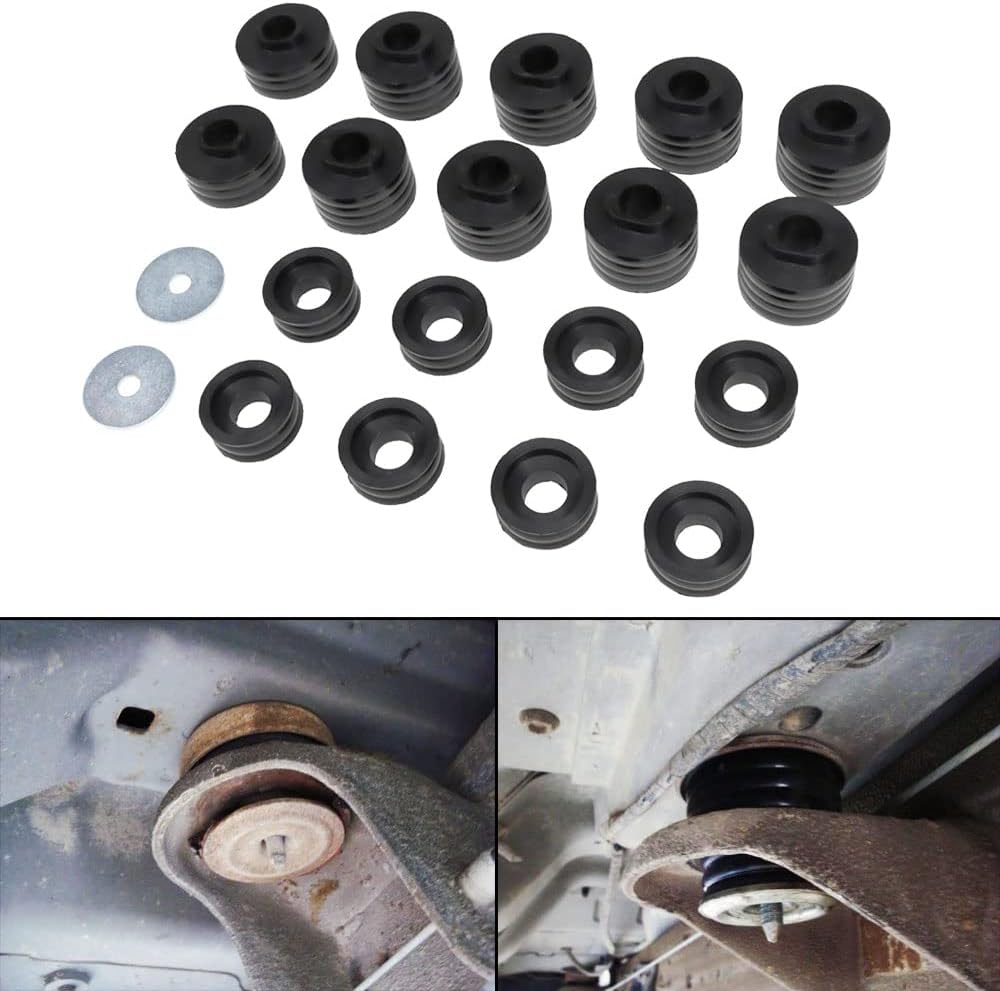 Hildirix Body Mount Bushing Kit for Ford F250 F350 2WD/4WD 1998-2018 Pack of 2