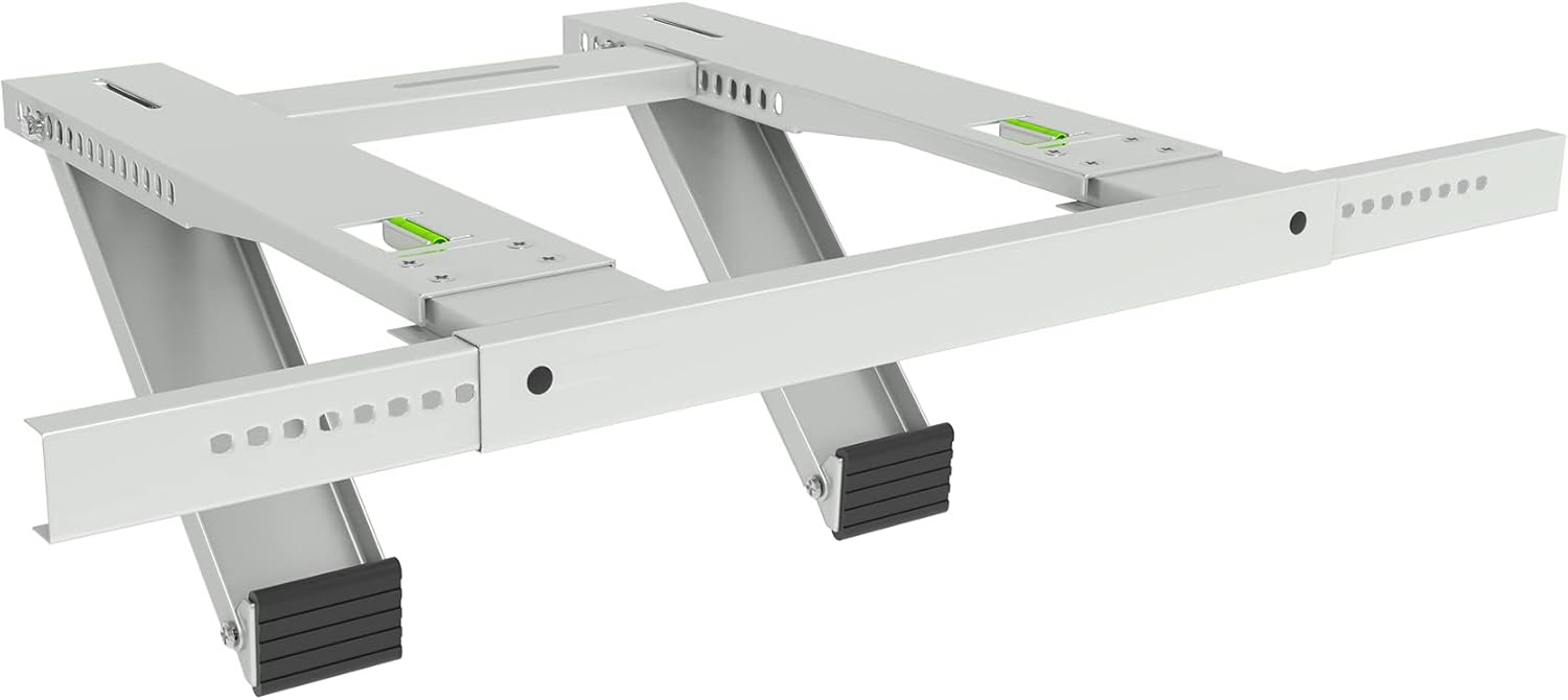 Powrocket Drill-Less Window Air Conditioner Bracket, Easy to Install Window AC Mounting Support Bracket,Heavy Duty Construction,Up to 200lbs Pack of 2