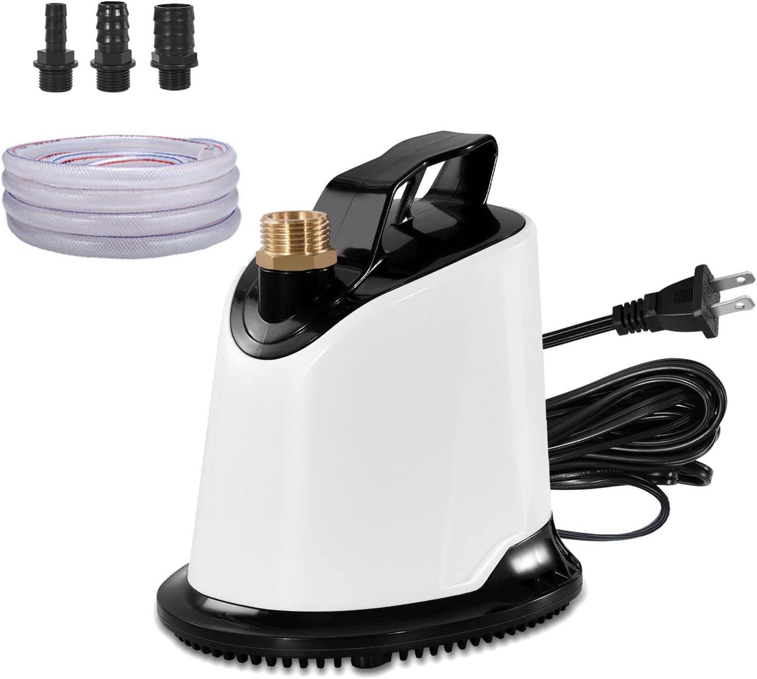 Pool Cover Pump,Submersbile Water Pump for Pool Draining,1100GPH Water Removal Pumps 4500L/H with 4 Nozzles,16ft Drainage Hose,25ft Power Cord,hoshiko Pack of 2