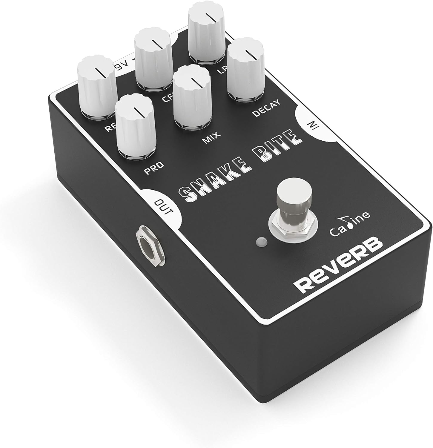 Caline Digital Reverb Pedal Guitar Effects Pedal with True Bypass Aluminum Alloy Housing Snake Bite CP-26 Hall Reverb Pack of 2