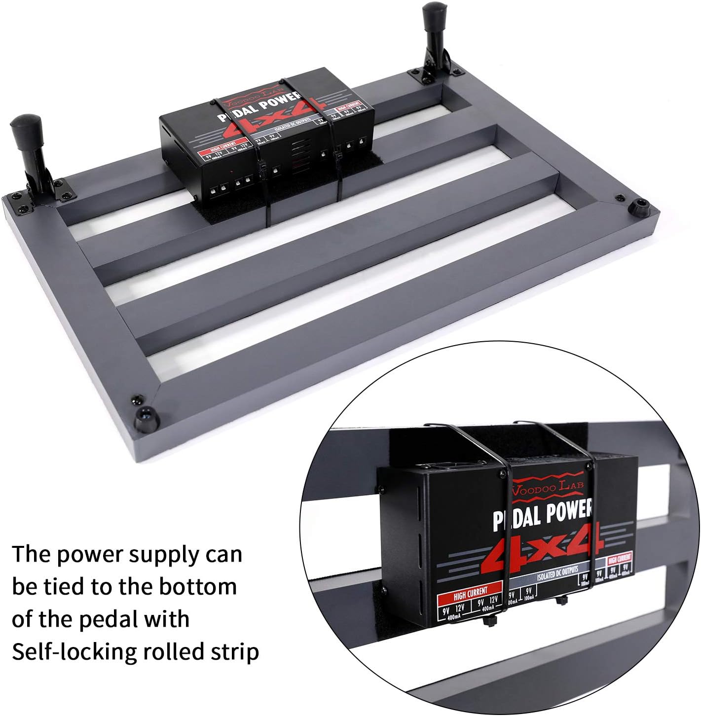 Ghost Fire Guitar Pedal Board Aluminum Alloy Super light Effect Pedalboard with Carry CASE (19.8''x11.5''SPL-04 PC)