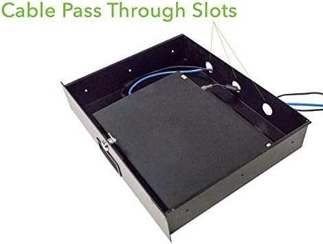 NavePoint Server Cabinet Case 19 Inch Rack Mount DJ Locking Lockable Deep Drawer with Key 3U Pack of 2