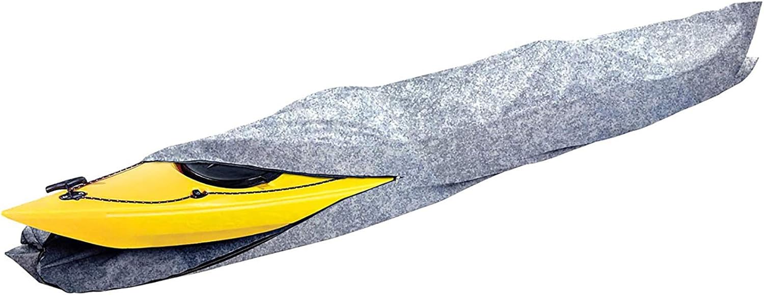 i COVER 13ft Kayak Cover- Water Resistant Heavy Duty Kayak/Canoe Cover Fits Kayak or Canoe up to 13ft Long and Beam Width up to 30in, Grey Pack of 2
