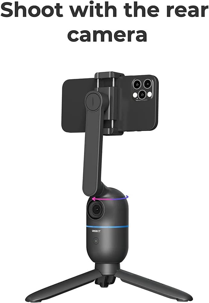 OBSBOT OSB-2007-C Me AI-Powered Auto-Tracking Camera Phone Mount Bundle with Vivitar Video Conference Live Streaming Kit