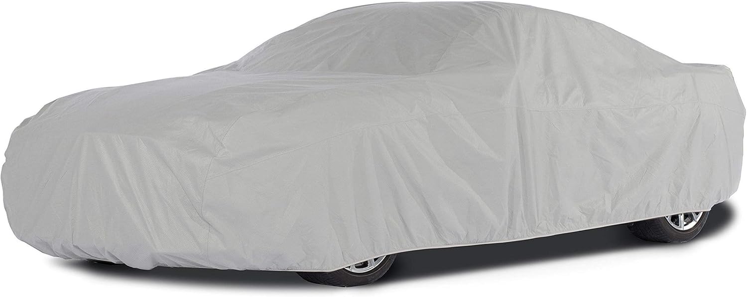 Covermates Contour Fit Car Cover - 3-Layer Construction, Mesh Vent, Elastic Hem, Vehicle Covers-Grey