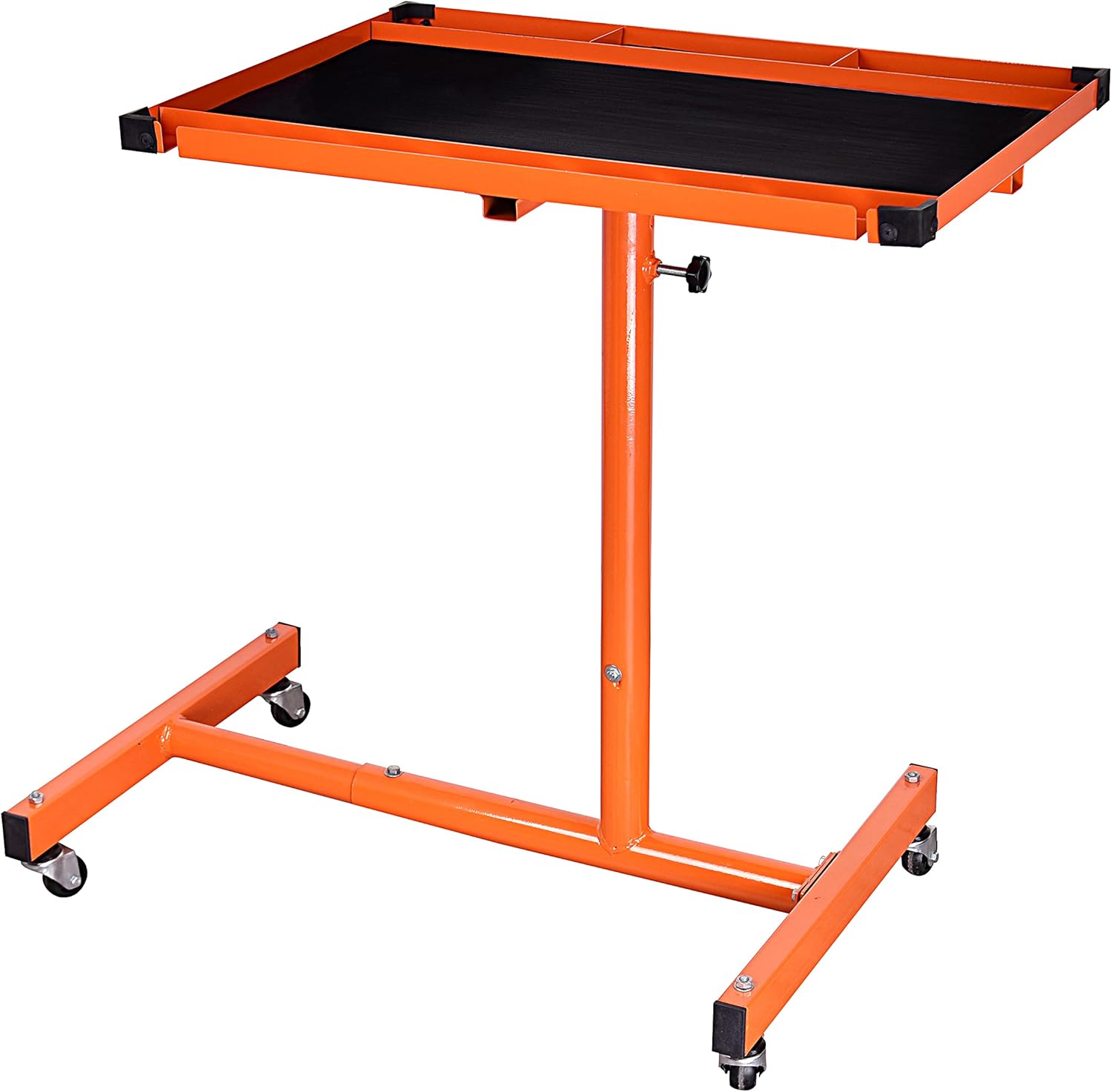 Aain Mechanic Rolling Tool Tray With Drawer Work Table, 36.6-49.6 in, Orange