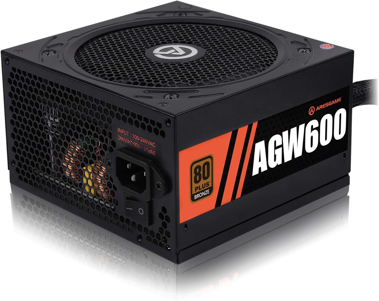 ARESGAME 550W Power Supply 80Plus Bronze PSU Non-Modular Pack of 2