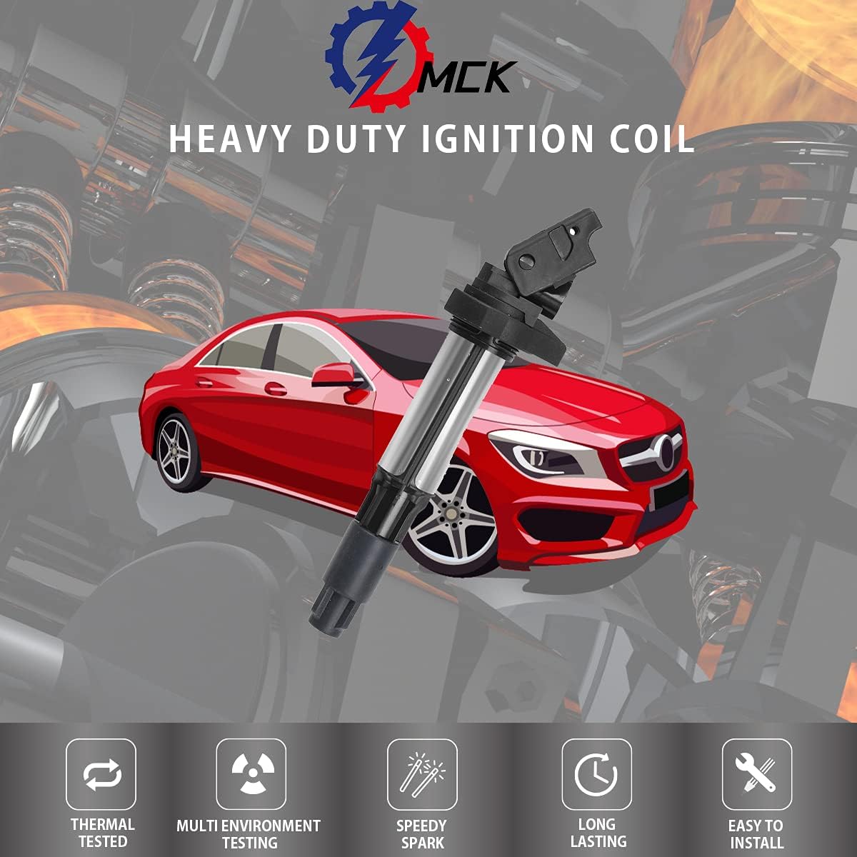 MCK 6pcs Ignition Coil Pack Compatible With BMW 320i 325Ci 325I 325xi 330Ci M 330Ci 330i 330xi 525i 530i 545i 645Ci 745i 745Li 750i 750Li 760i 760Li X5 Z3 Z4 01-10 4.4 4.8 3.2 6.0 V8 V12 L6 UF522