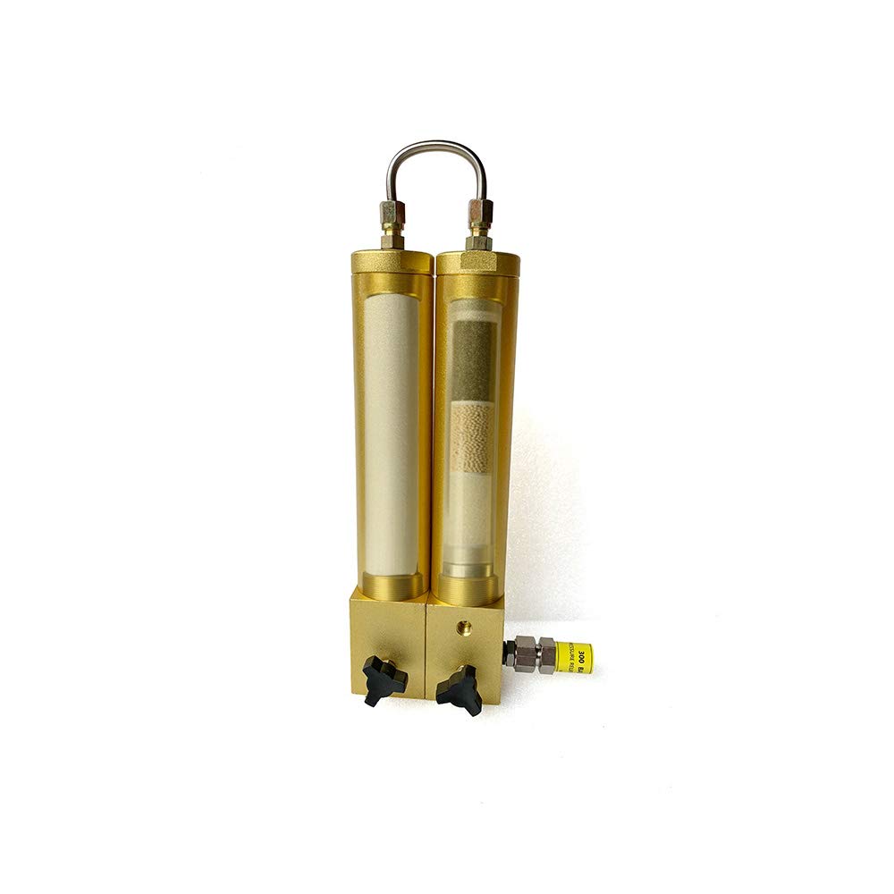 TUXING 30Mpa High Pressure Air Filter External Oil-Water Separator Two Stage Filtration for Air Compressor Air Pump Scuba Diving 286mm*100mm