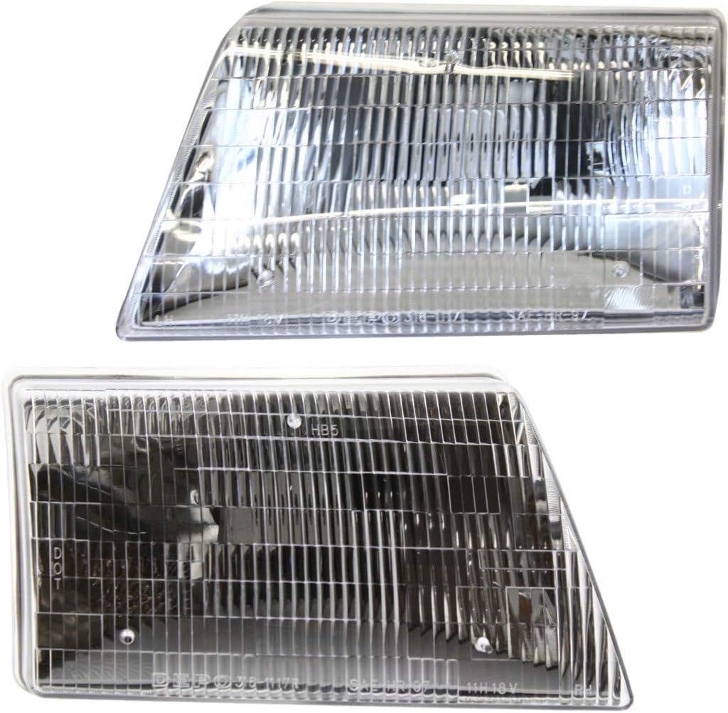 For Mazda Pickup Headlight Assembly 1998-2000 Pair Driver and Passenger Side MA2502113 + MA2503113