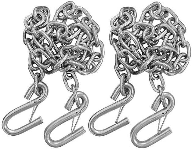 MarineNow Trailer Safety Chain - Hot Dipped Galvanized - 1/4 inch x 42 inch Choose Quantity (4-Pack) Pack of 2