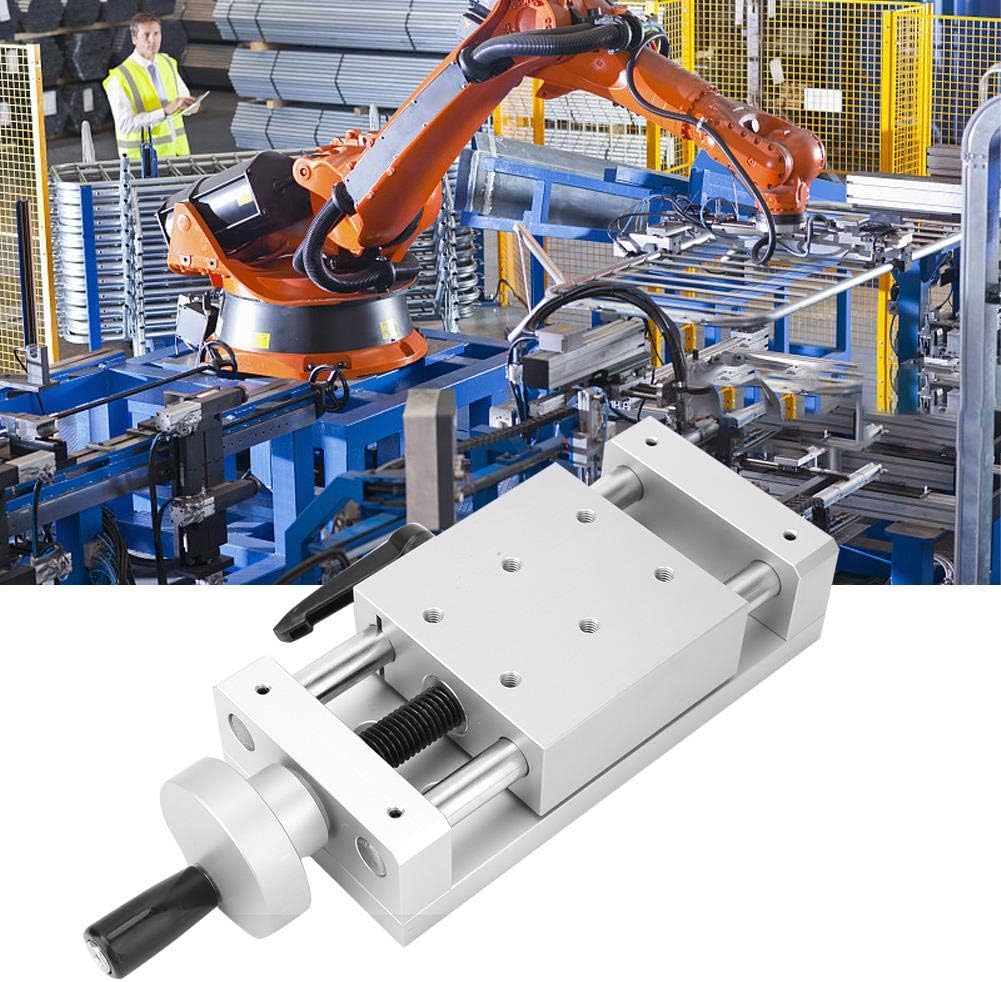 Linear Stage Table KA80-1402-50/100/150 Manual Sliding Table Linear Rail Stage Cross Aluminum Alloy with High Accuracy 80×80mm(50mm)