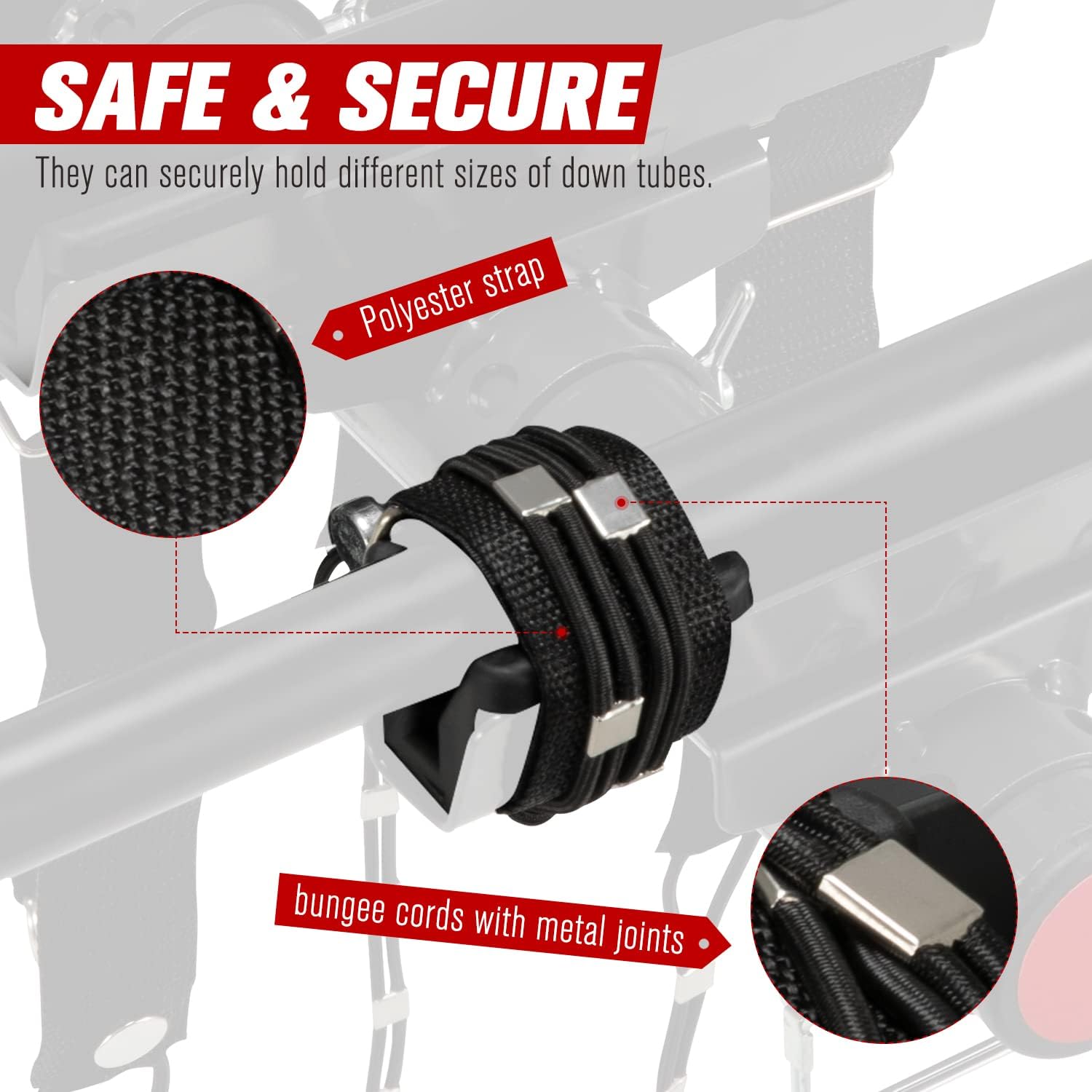 FIERYRED 4-Bike Racks for 2 inch Hitch Bicycle Carrier Racks Adjustable Cradles for All Bike with/Without Cross-Bar