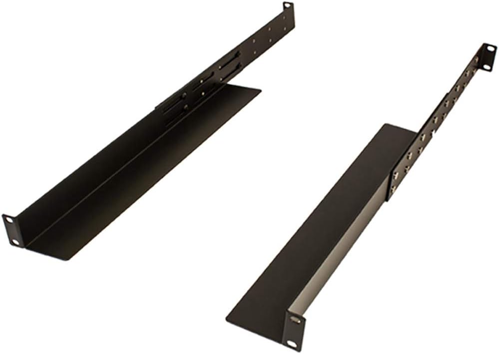 NavePoint Universal 1U Rack Mount 4-Post Shelf Rail - 33.5 Inches deep 2-Pack Pack of 2