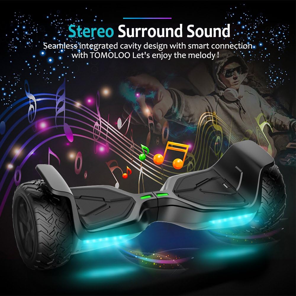 8.5'' All Terrain Off-Road Hoverboard with Bluetooth Speaker, LED Lights, UL2272 Certified