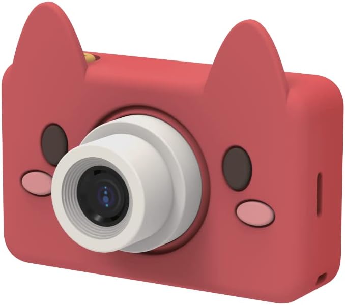 Kidamento Kids Digital Camera & Camcorder, Soft BPA-Free Silicone Casing, WiFi & App, 16GB Memory - Model C - Akito The Fox Pack of 2