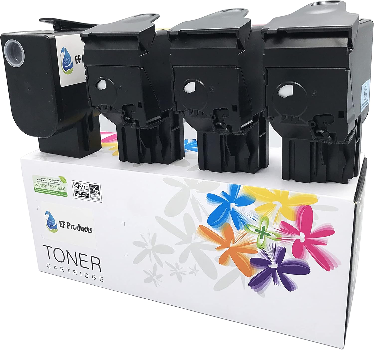 EF Products Replacement for Lexmark C540 C543 C544 C546 X543 Toner Cartridge C540H1KG C540H1CG C540H1MG C540H1YG (C540: 4PK)