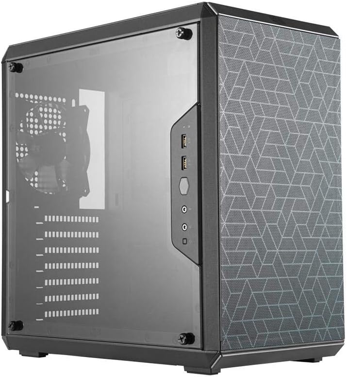 Cooler Master MasterBox Q300L Micro-ATX Tower with Magnetic Design Dust Filter, Transparent Acrylic Side Panel, Adjustable I/O & Fully Ventilated Airflow, Black (MCB-Q300L-KANN-S00) Pack of 2