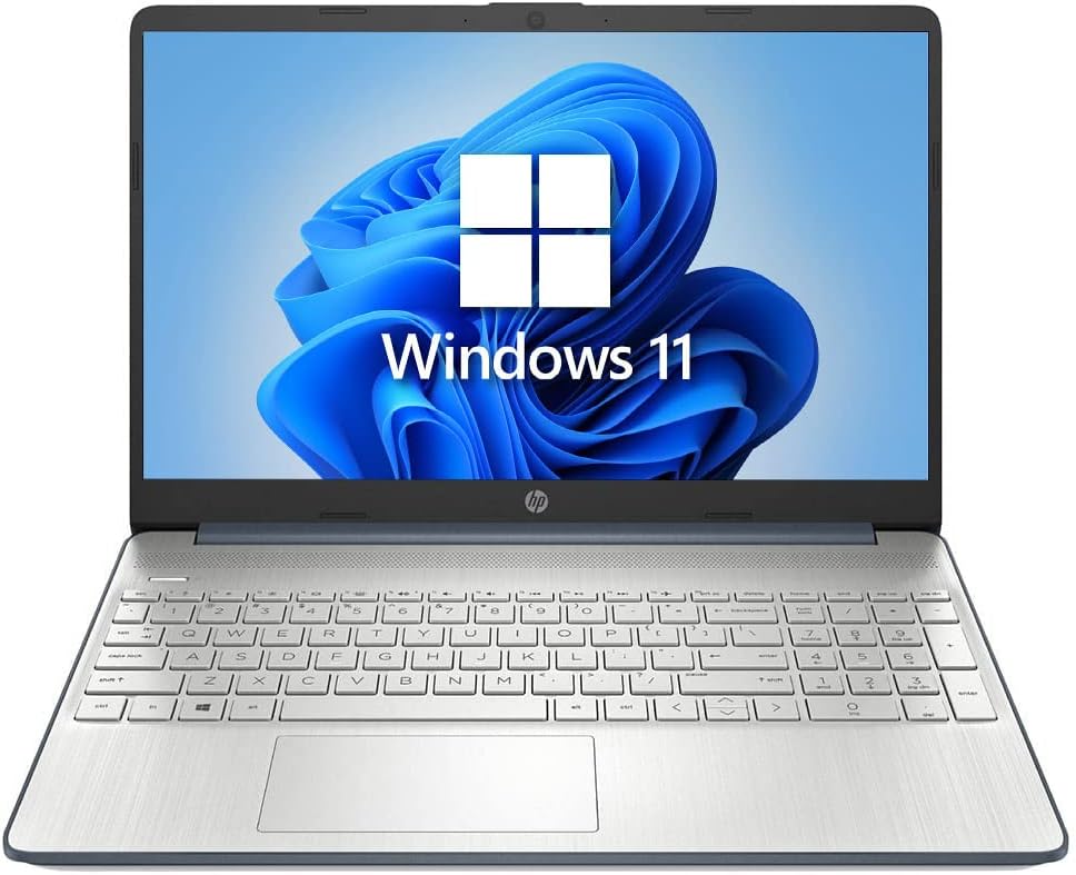 HP Newest Notebook Laptop, 15.6'' Full HD Screen (1920 x 1080), AMD Ryzen 5-5500U (Base Speed of 2.10 GHz) Processor, 16GB RAM, 1TB SSD, Media Card Reader, USB Type-C, HDMI, Windows 11 Home, Blue