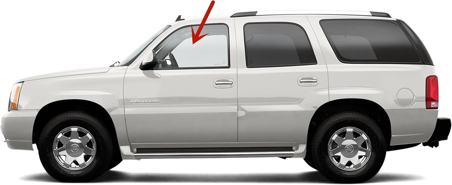 NAGD Driver Left Front Door Window Door Glass Compatible with Cadillac Escalade/Escalade EXT/Escalade ESV/GMC Yukon/Yukon XL/Yukon Denali 2002-2006 Models Pack of 2