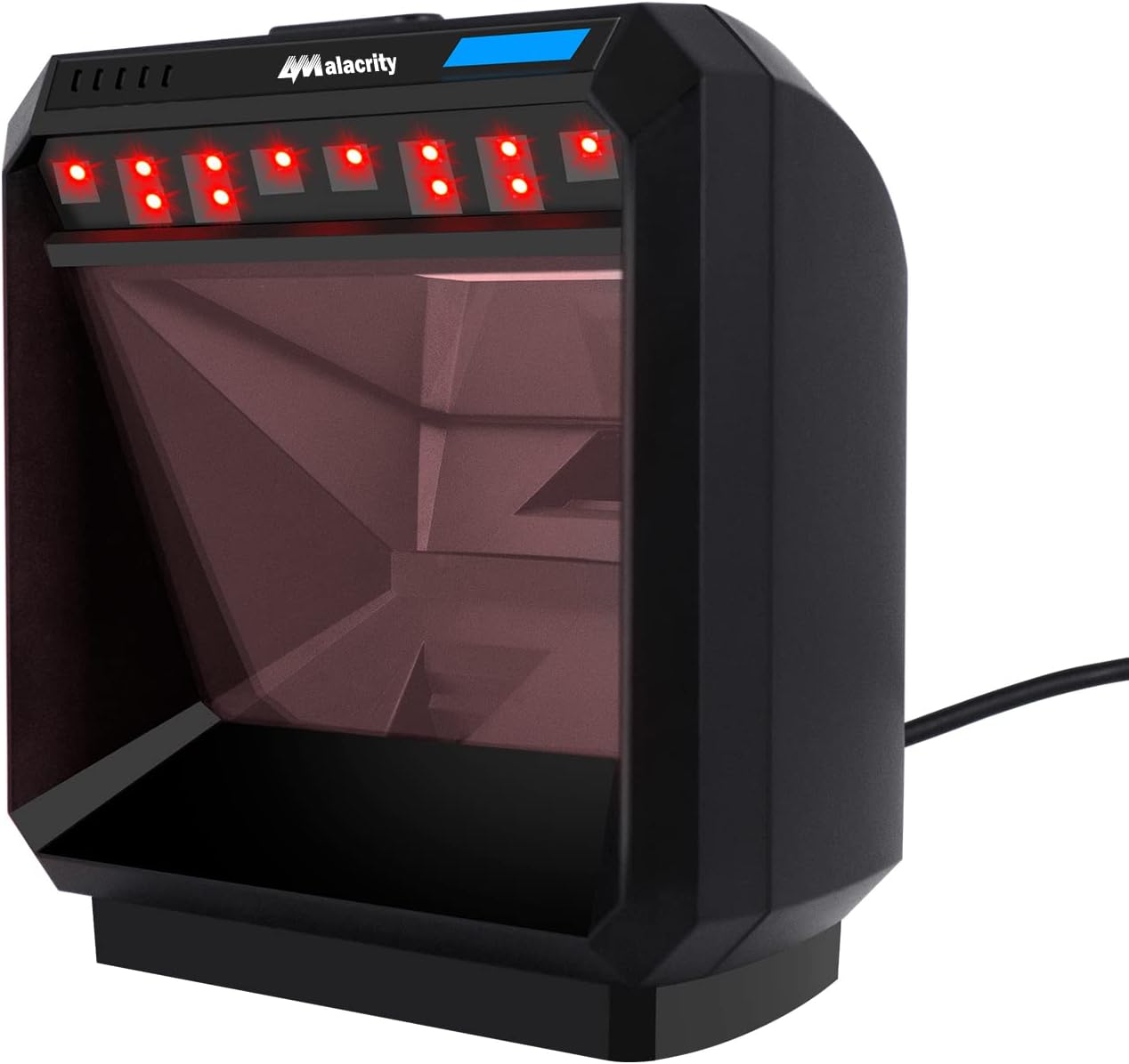 Handsfree 2D Barcode Scanner,Alacrity QR Omnidirectional Desktop Automatic USB Bar Code Reader Scanner, Capture Barcodes from Mobile Phone Screen Automatic Image Sensing Barcode Scanner Black Pack of 2