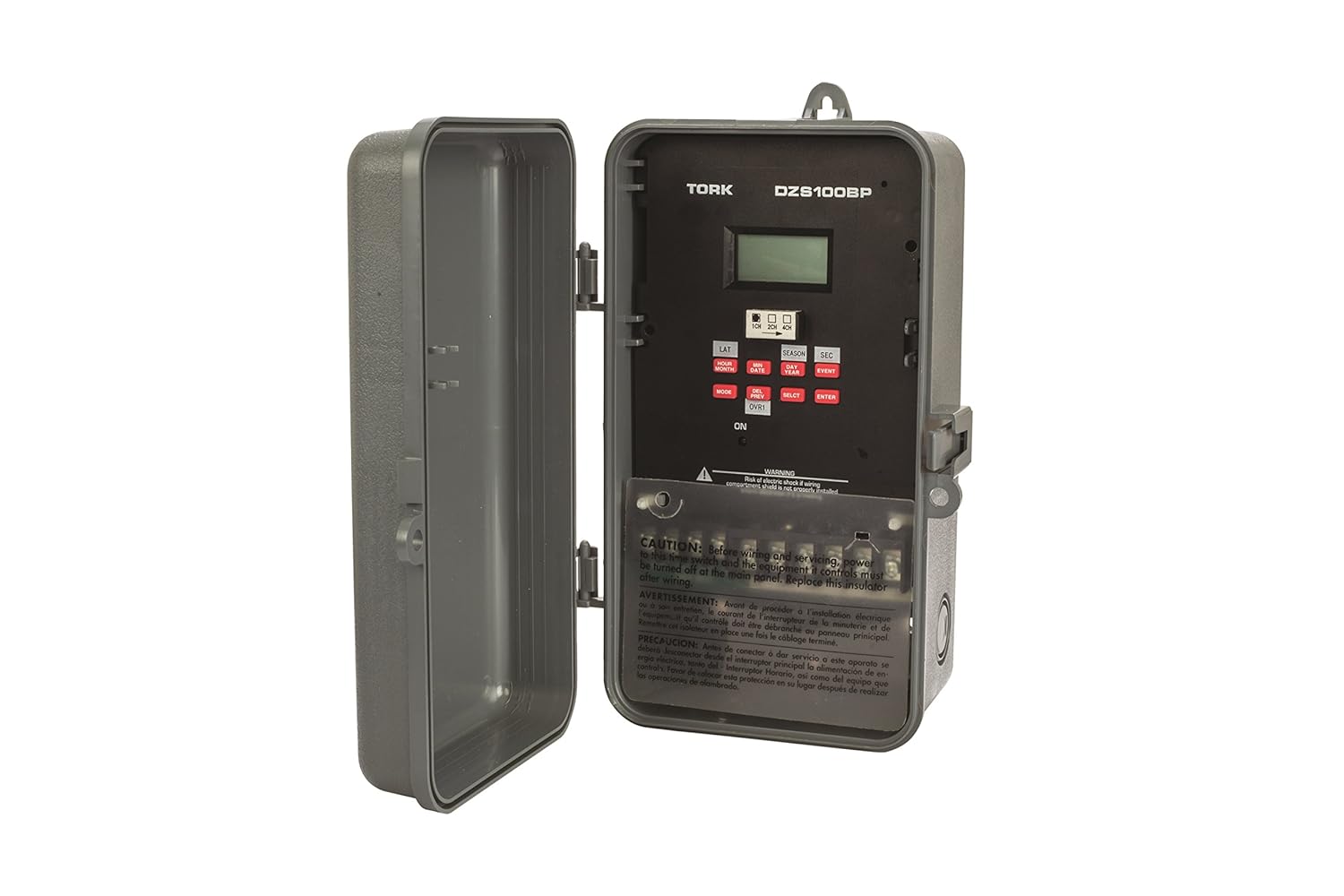 NSI DZS Series Multipurpose Control 365/7 Day Advanced Time Switch, 120/208-240/277 VAC Timer Supply, 1 Channel, DPDT Dry Contact (DZS100BP)
