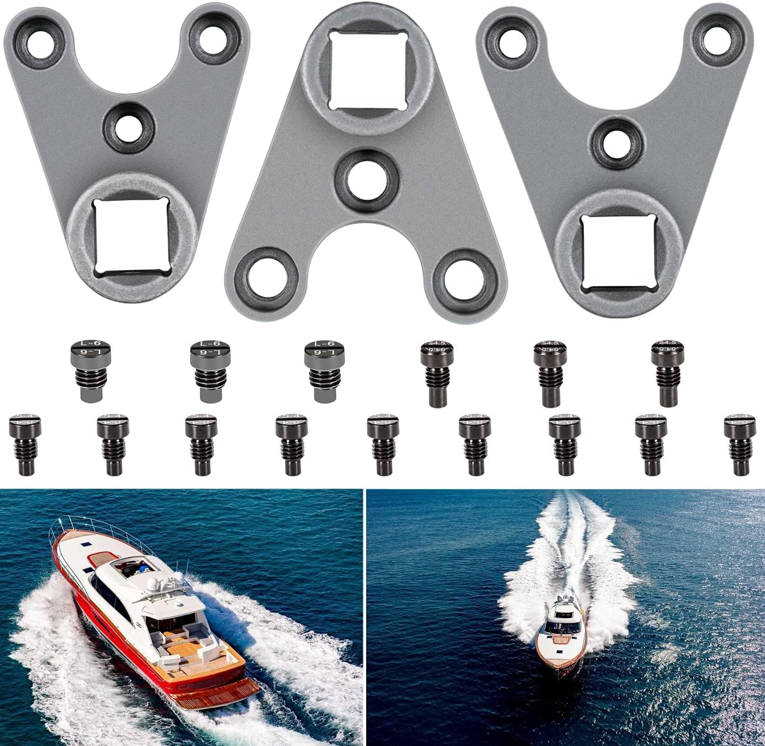 Outboard Trim/Tilt Pin Wrench Tools Set (MT0004 & MT0006 & MT0009) Fit for Yamaha Suzuki Johnson Evinrude Pack of 2