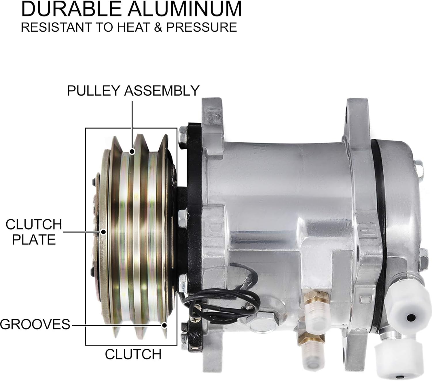 Mophorn CO5104C SD5H09 Universal Air Conditioner AC Compressor for Sanden 5072 5071 5046 SD505 7104474Z 75R-82102 1984 1985 ACCORD SEi LX S Base 1.8L 4CYL Pack of 2
