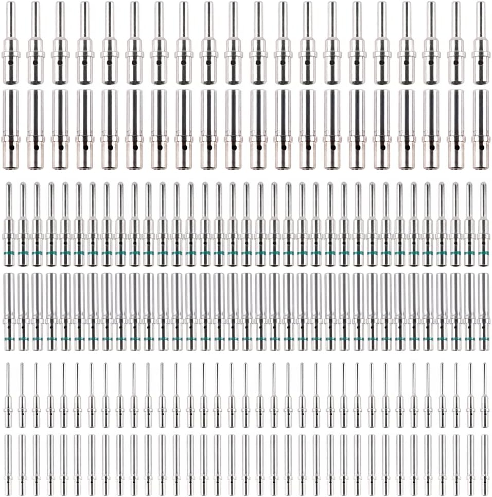 JRready ST6289 Deutsch Solid Contact Kit Barrel Style Contacts Size 12 16 20 Male Female Terminals for DTP,DT,DTM,HD10,HD30,HDP20,DRC,DRB,DTHD,Jiffy Splice Series Connectors Pack of 2