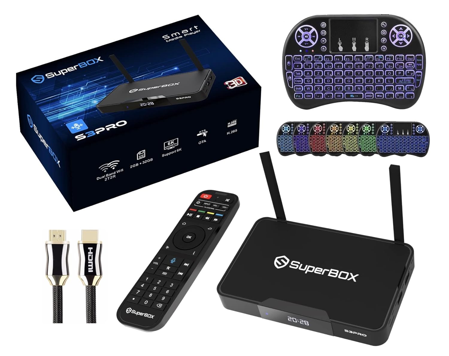 2022 SUPERBOX S3 PRO - Free 8K HDMI Cable & Backlit Mini Keyboard