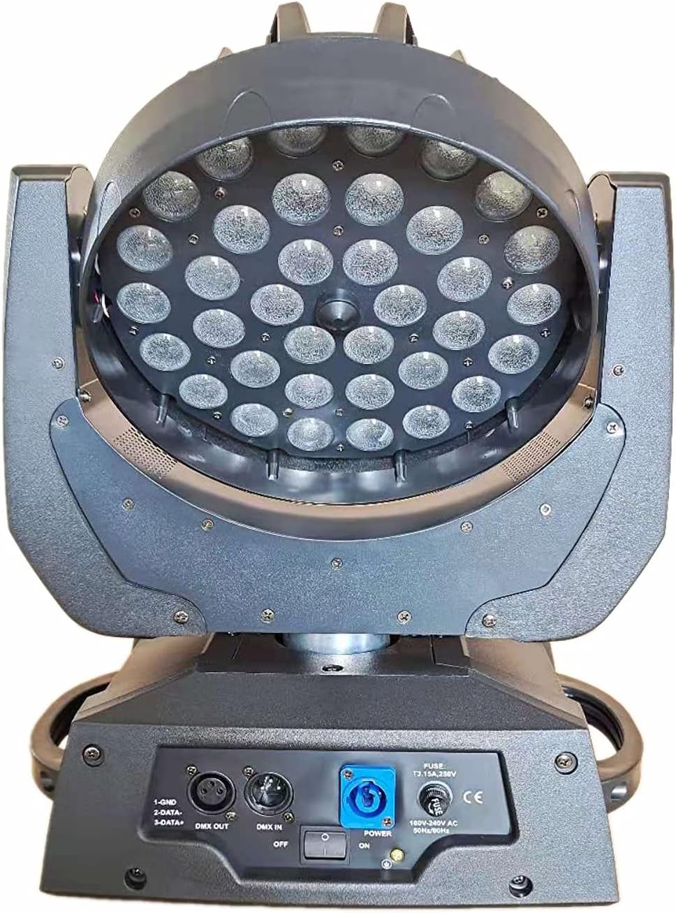 JUNMAN 36x18W RGBWAUV 6 in 1 Led Zoom Moving Head DJ Disco Stage Wash Light DMX512 18 Channels Effect Lighting