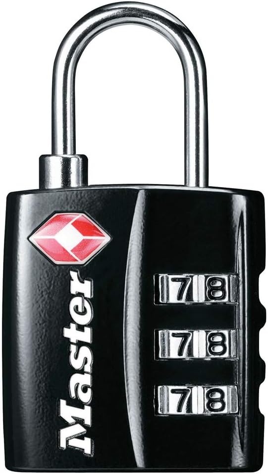 Master Lock 4680DBLK TSA Accepted Set Your Own Combination Lock, Black, 24-Pack
