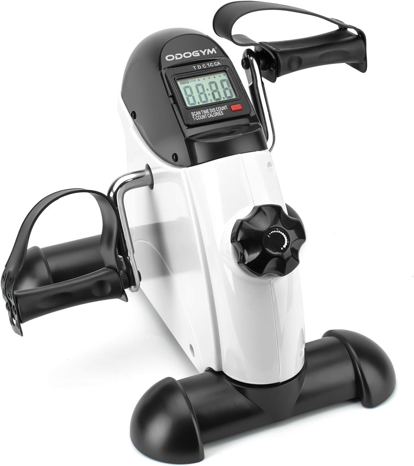 ODOGYM Mini Under Desk Exercise Pedal Bike, Portable Exercise Bike with LCD Display for Arms and Legs Rehabilitation Training Equipment Pack of 2