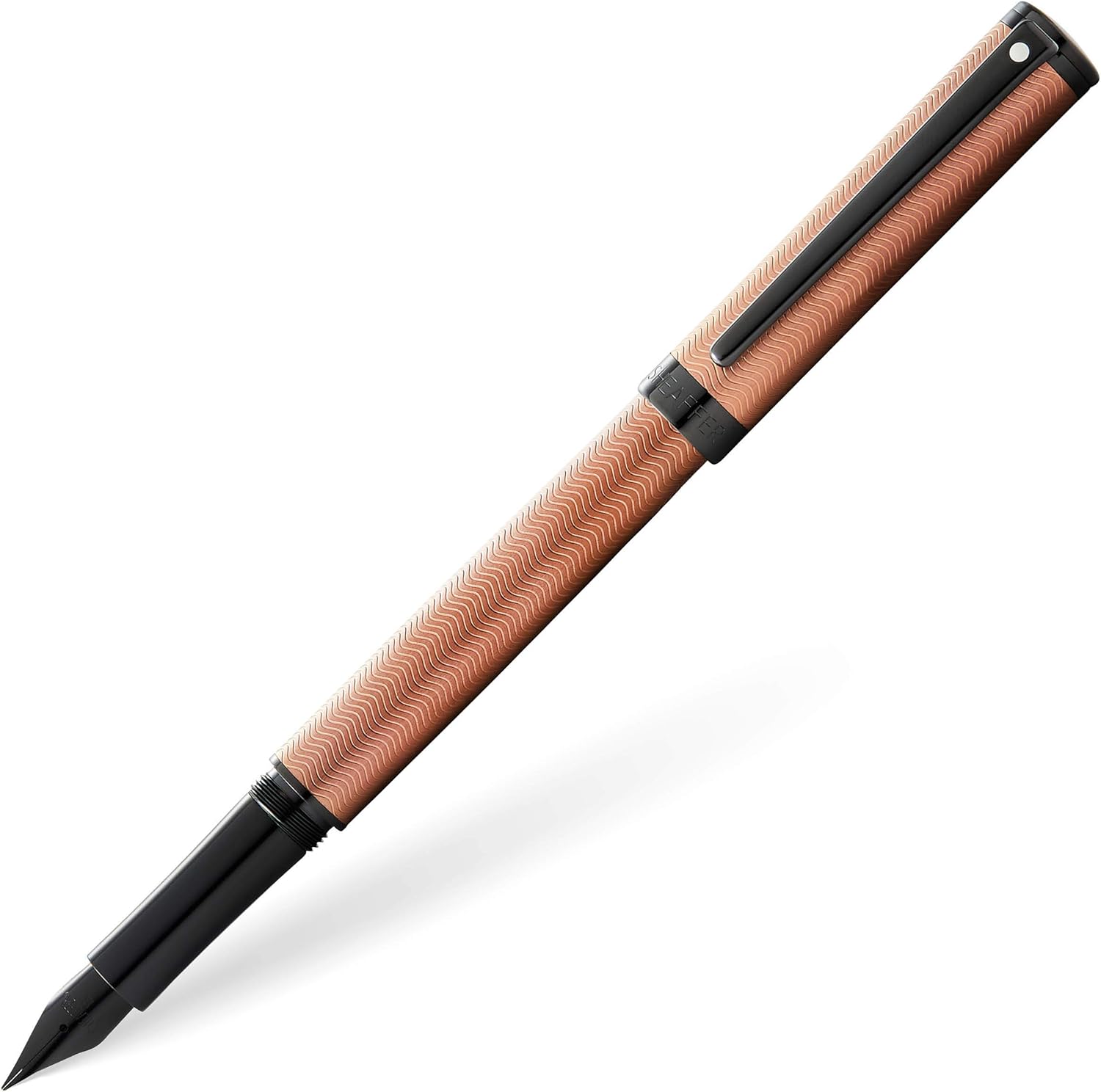 Sheaffer Intensity Engraved Matte Black PVD w/Polished Black Appointments Ballpoint Pen (E2924451) Pack of 2